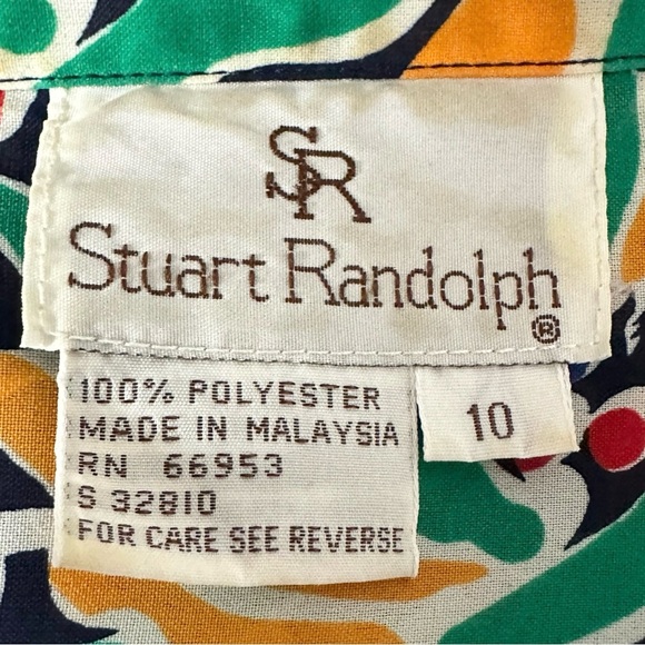 Stuart Randolph Blouse 10 Floral Vintage Button Down - Picture 7 of 7